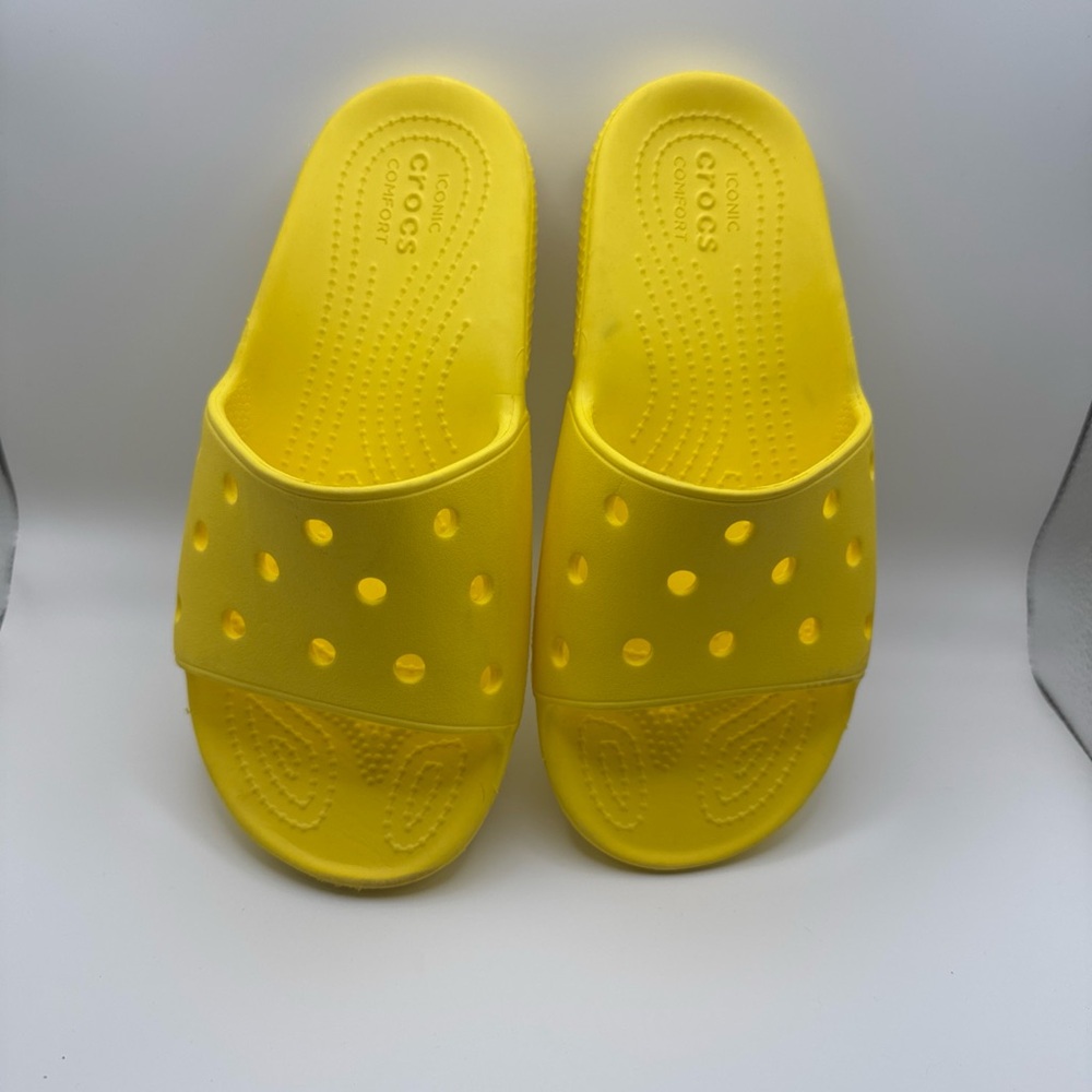 CROCS Kids Bright Yellow Slide Sandals